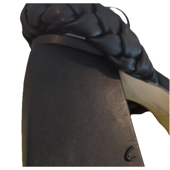 CIRCUS NY Women Black Braided Block Heel Strap Sandals, Size 9, Coquette Goth - Picture 7 of 11